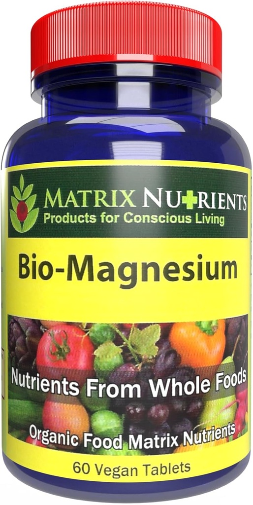 BIO-Magnesium - Premium Supplement for: Energy, Blood Printing, Muscle Function, Sleep, Nerve Function, Blood Sugar Levels and More! - Vegan Tabletler (60ct)