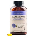 NatureWise Flaxseed Oil 1.242 mg, Fish Free Omega 3 6 9 with 720mg ALA, Diyeter Supplement for Heart Health Support - Organik, Cold Pressed, Non-GMO - 240 Softgels[8-Month Supply]