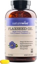 NatureWise flaxseed Oil 1.242 mg, Fish Free Omega 3 6 9 με 720mg ALA, Συμπλήρωμα διατροφής για την υποστήριξη της υγείας της καρδιάς - Βιολογικό, κρύο πιεσμένο, μη GMO - 240 Softgels[8-Month Supply]
