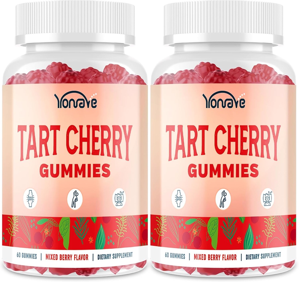 3300mg Tart Cherry Gummies για τον καθαρισμό ουρικού οξέος, τον ύπνο, την ουροδόχο κύστη, την κοινή υποστήριξη και τα νεφρά – εκχύλισμα ταρτ κεράσι με σέλινο, μελατονίνη, βιταμίνη C – Detox & αντιοξειδωτικό – μικτή γεύση μούρου, 120 κόμης