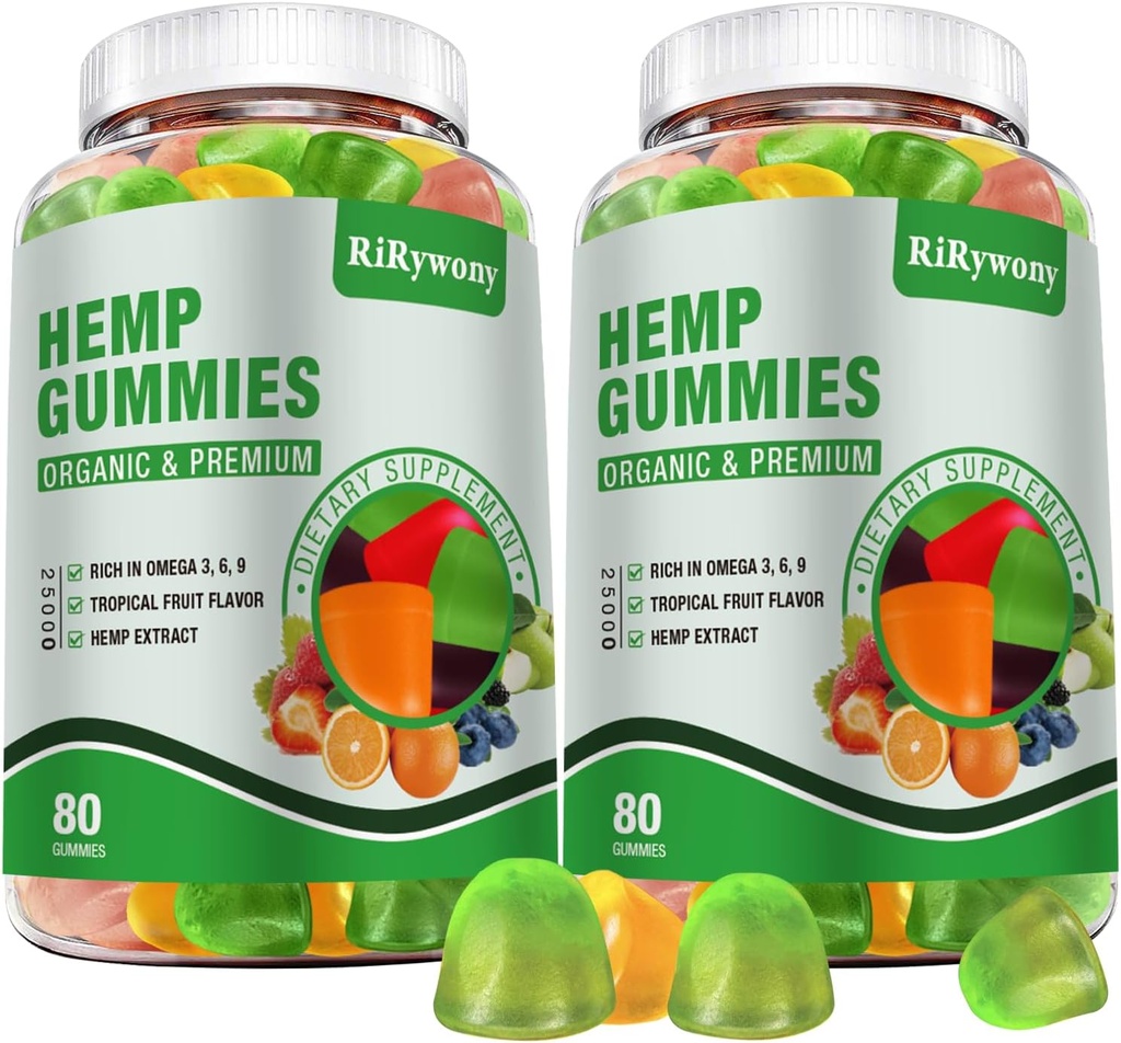 Uyku için Gummies, Ağrı, Endişeli Yüksek Potency Edible Gummies Ekstra Güçlü Organik Hemp Petrol Ekstra Vegan Ayı Gummy (2 Packs)