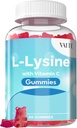 VAITE L-Lysine 800mg Gummies with Vitamin C - Skin, Lip & Cold Sore* Υποστήριξη για τις γυναίκες - Lysine για ενήλικες, Υποστηρίζει την υγεία ιστού & ανοσοποιητικό σύστημα, Amino Acid & Complex Συμπληρώματα, 60 Vegan Chewable