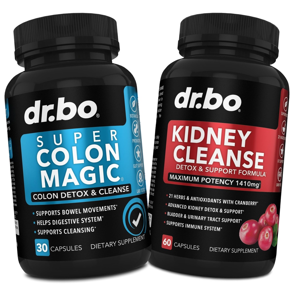 Kolon Cleanser Detox & Kidney Cleanse - 15 Günlük Kolon Temiz Pills Probiyotik & Kidney Detox Support Supplement Cranberry - Bowel Movement Supplements for Intestinal Stomach Bloating Gut & Kidneys