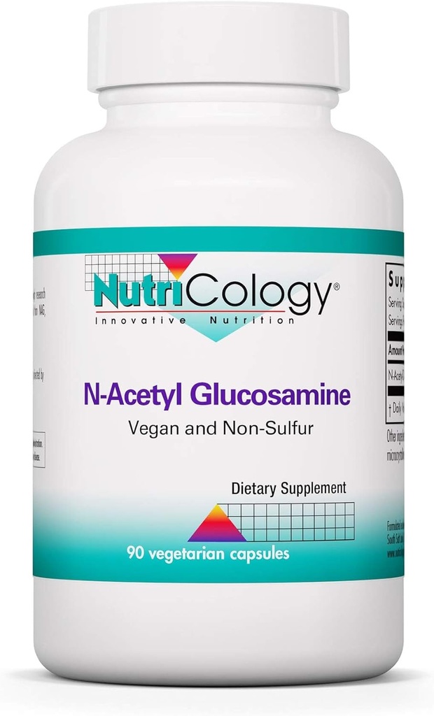 Nutricology Group N-Acetyl D-Glucosamine 500 mg - NAG Tamam, Ortak Destek, Glucosamine Sulfate, Ortak Sağlık Formula, Mottitude Activator, Vegan, Non-Sulfur Kont, Vegetarian Capsules - 90