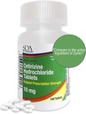 SDA Laboratuvarlar Bütün Gün 24 Saat Antivirüs Tıp 100 Tüm Enerjiler için Antihistamin, Pollen, Hay Ateş, Kuru, Itchy Eyes | Cetirizine HCl 10 mg Tabletler