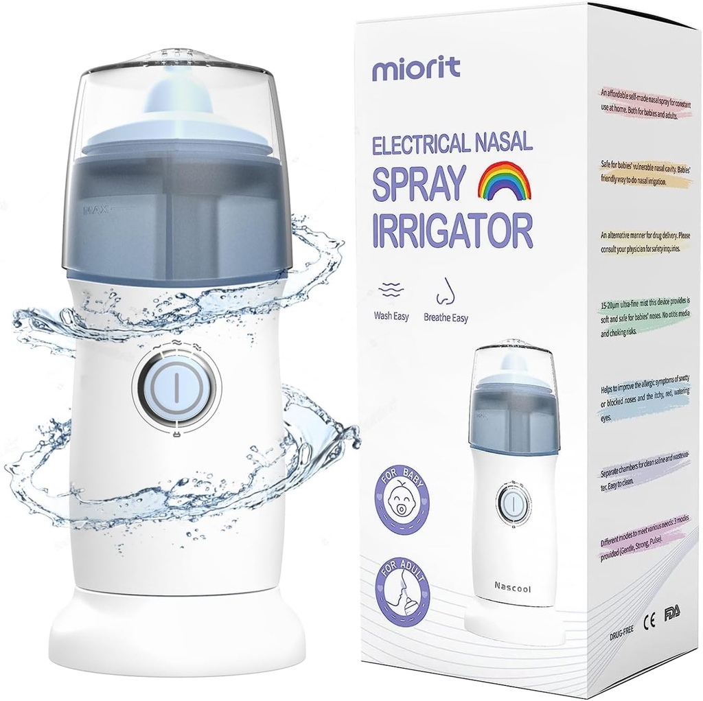 Ρινική Ερεθιστής με Gental Spray - Ultra Fine Mist - Άρδευση για Sinus Relief - Σύστημα καθαρισμού μύτης - Αδιάβροχο