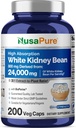 NusaPure White Kidney Beans 30:1 Extract, 800 mg Ισοδύναμο με 24.000 mg 200 Vegan Capses - Bioperine - (Vegan, Non-GMO)