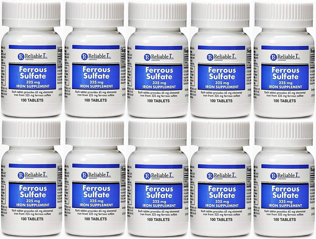 Ferrous Sulfate Iron 325 mg Feosol 100 Tablet için Genric