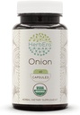 HerbEra Onion USDA Organic 60 Capsules | Natural Herbal Supplement | Sertifikalı Organik Vejetaryen Capsules ve Organik Onion (Allium cepa) kuru Bulb (60 Capsules)