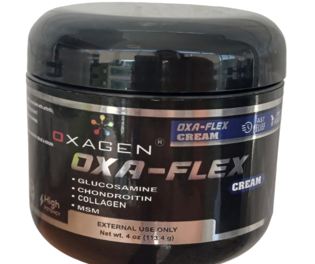 OXA-Flex Glucosamine & Chondroitin Cream with MSM & Collagen | Natural Cream for Men & Women | Soothe Ortak, Bone & Muscle Pains, improve Mobility, Relieve Discomfort & Speed Up Healing - 4 Oz