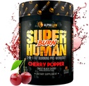 ALPHA LION Superhuman Burn - 1 Metabolism ATM Pre Workout and Thermogenic Fat Burner for Men – Appetite Suppressant ve Kilo Kaybı Tamam (21 Hizmetler, Sweet Black Cherry Flavor)