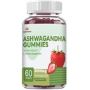 YiLing Ashwagandha Gummies for Women & Men, 3000 Mg of High-Potency Ashwagandha Root Extract Boosts Energy, Finds Sleep, Relieves Stres ve Calms Mood, 60 Kont Strawberry Flavor Ashwagandha