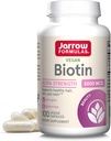 Jarrow Formulas® Biotin Ultra Strength 5000 mcg, Diyet Tamam, Saç, Skin ve Nails Desteği, 100 Veggie Capsules, 100 Day Supply 5000 mcg, Up to 100 Day Supply