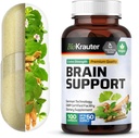 Συμπλήρωμα υποστήριξης εγκεφάλου BIO KRAUTER - 100 Count - 1300 mg Blend Ashwagandha, Panax Ginseng και Ginkgo Biloba - Vegan, χωρίς πληρωτικά
