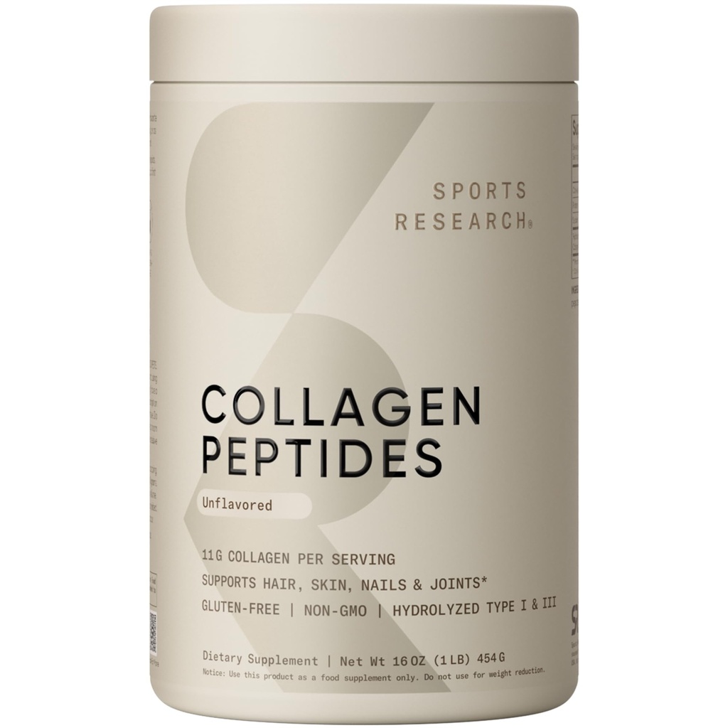 Spor Araştırmaları Collagen, - Hydrolyzed Type 1 & 3 Collagen Toz Proteini Sağlıklı Cilt, Nails, & Ortaklar - Easy Mix Vital Nutrients & Proteinler, Kadınlar ve Erkekler için Collagen