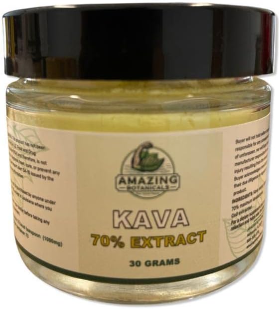 Premium Kava% 70 - Yüksek Potency Rahatlama ve Stres Yardım Tamamı - Doğal Mood Branson, Calmness ve Uyku (30 Grams)