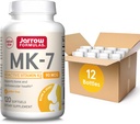 Jarrow Formulas MK-7 90mcg-Bioaktif VIT K2-120 Hizmetler (Softgels)-for Bone & CV Health-VIT K2 MK-7 Diyetary Supp-K2 VIT Supp MK-7-Gluten Free,12 Pack