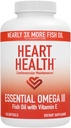 Kalp Sağlığı Temel Omega 3 Balık Yağı E Vitamini - Yüksek Potency Omega 3 Fish Oil Supplement with EPA & DHA - Sardines & Anchovies - Non-GMO, Gluten Free - 60 Servisler