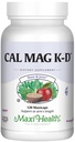 Maxi Health Men and Women 500 mguba Supplement with Vitamin D3 (2000 IU), ( Magnezyum250 mg) ve Vitamin K2 (150 mcg) - Bone, Diş ve Ortak Destek - 120 Capsules