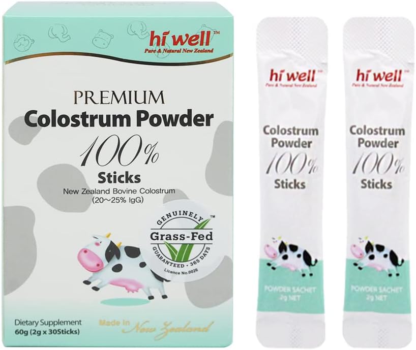 Hi Well Premium Grass-Fed Colostrum σκόνη 100% 60g(2g x 30Sticks)