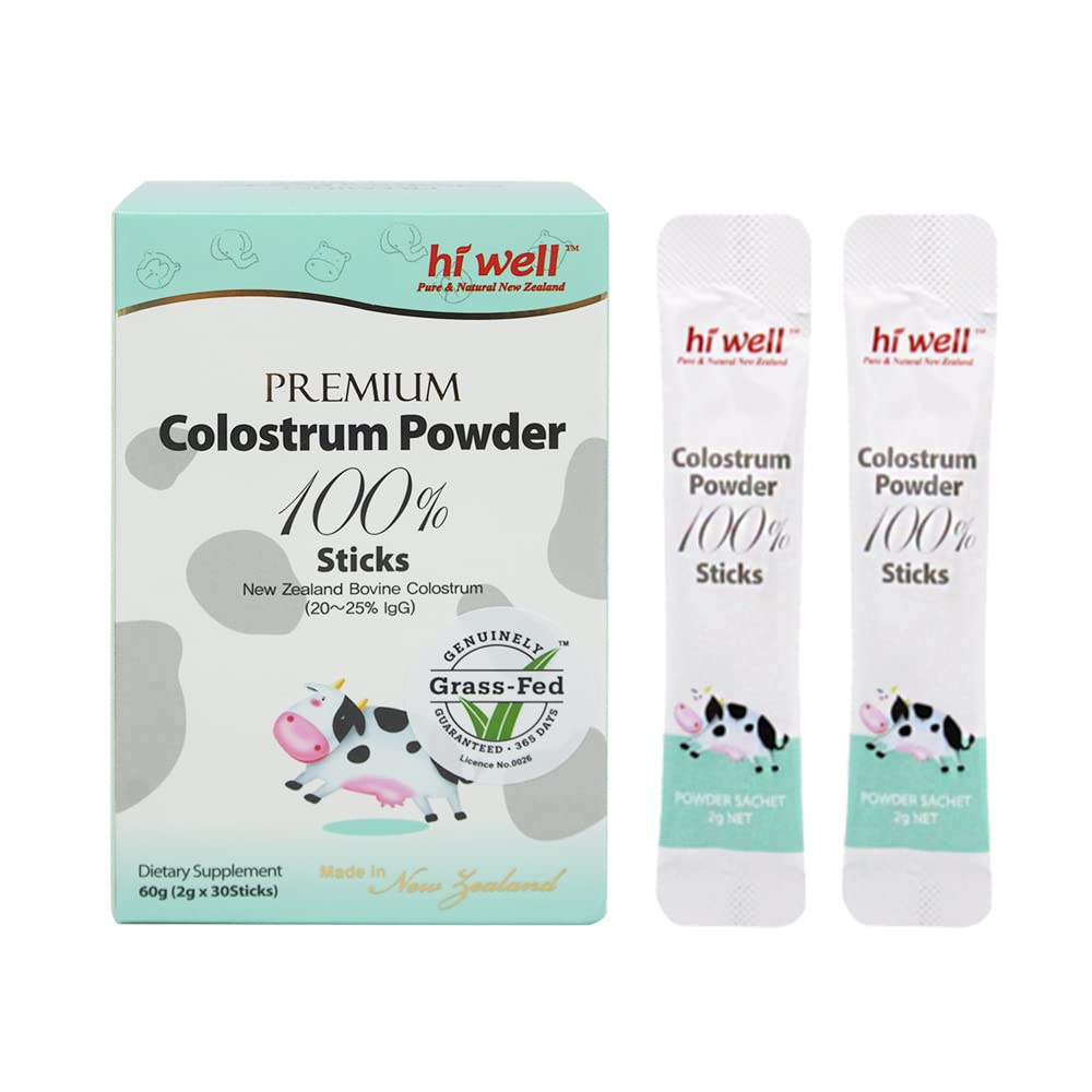 Hi Well Premium Grass-Fed Colostrum σκόνη 100% 60g(2g x 30Sticks)