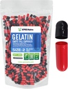 XPRS Nutra Size 2 Empty Capsules - 1000 Count Empty Gelatin Capsules - Pills DIY Capsule Filling - Pure Bovine Pill Gel Caps for Do-It-Yourself Supplements (Black/Red)