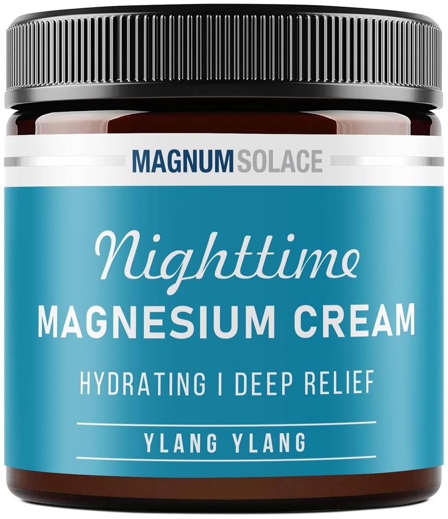 Magnezyum Lotion – Nighttime Magnezyum Cream – Legs, Arms veya Chest - Topical Magnezyum Chloride – USA Made and Safe for Kids (Ylang Ylang)