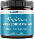 Magnezyum Lotion – Nighttime Magnezyum Cream – Legs, Arms veya Chest - Topical Magnezyum Chloride – USA Made and Safe for Kids (Ylang Ylang)
