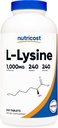 Nutricost L-Lysine 1000 mg, 240 Tablet - Gluten Free, Non-GMO ve Vegetarian Friendly