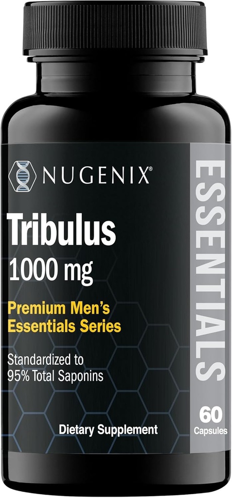 Nugenix Essentials Trib Terulusris for Men Extract -% 95 Total Saponins, 1000 mg High Potency, Ekstra Kuvvet, 60