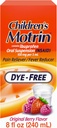 Çocuk Motrin Oral Suspension 100 mg Ibuprofen Tıp, NSAID Ateşi ve Ağrıları Soğuk ve Flu nedeniyle, Dye Free, Alkol-Free, Berry Flavored, 8 fl. ozzz