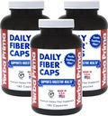 Yerba Prima Daily Fiber Capsules, 180 Caps (Pack of 3) - ► Diyetsel Fiber Supplement - Kolon Temiz - Gut Health - Constipation Relief, Vegan, Non-GMO, Gluten-Free-Free