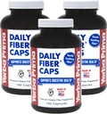 Yerba Prima Daily Fiber Capsules, 180 Caps (Pack of 3) - ► Diyetsel Fiber Supplement - Kolon Temiz - Gut Health - Constipation Relief, Vegan, Non-GMO, Gluten-Free-Free