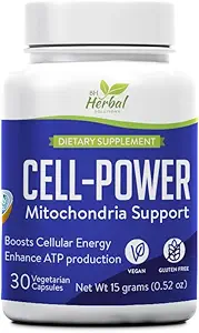 Hücre Gücü Mitochondrial Support - Mitochondrial Energy Boost Herbal Supplement - Gelişen ATP Prodüksiyon & Hücreleri Vitality - %100 Doğal ve Herbal