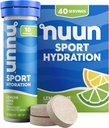 Nuun Sport Electrolyte Tabletleri, Magnezyum, Pyum, Chloride & sodyum, Gluten Free & Vegan, Lemon Lime, 4 Pack (40 Hizmet Toplamı)