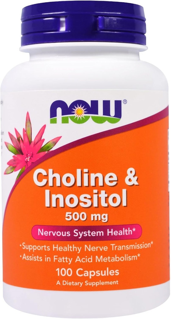 Şimdi Gıdalar Şimdi Gıdalar, (3 Pack) Choline & Inositol, 500 mg, 100 Capsules