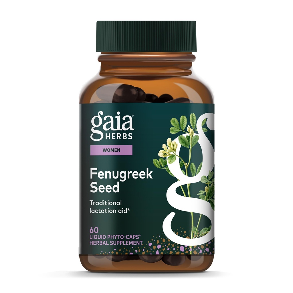 Gaia Herbs Fenugreek Tohumu - Sağlıklı Lactasyon ve Meme Süt Üretimini Destekleyebilir * - Organik Fenugreek Tohumları ile yapılır - 60 Vegan Sıvı Phyto-Capsules (Up to 15Day Supply)