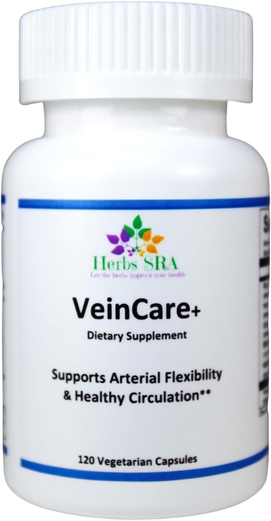 Vein Care-Natural Support for Healthy Veins - Rutin, Horse Chestnut, Grape Seed, Bilberry, Nattokinase - Promotes Optimal Vein Function - Circulation Support