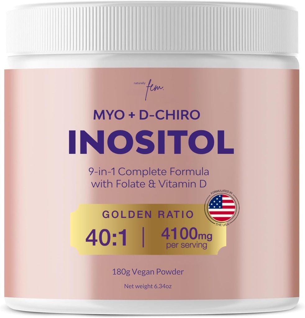 QSTA Myo-Inositol & D-Chiro Inositol Supplement for Women 4100 mg (40:1 Oranı) – 9-in-1 Hormonal & Metabolic Support with P Çokvitamins. Inositol Toz Supplement for Hormon Balance