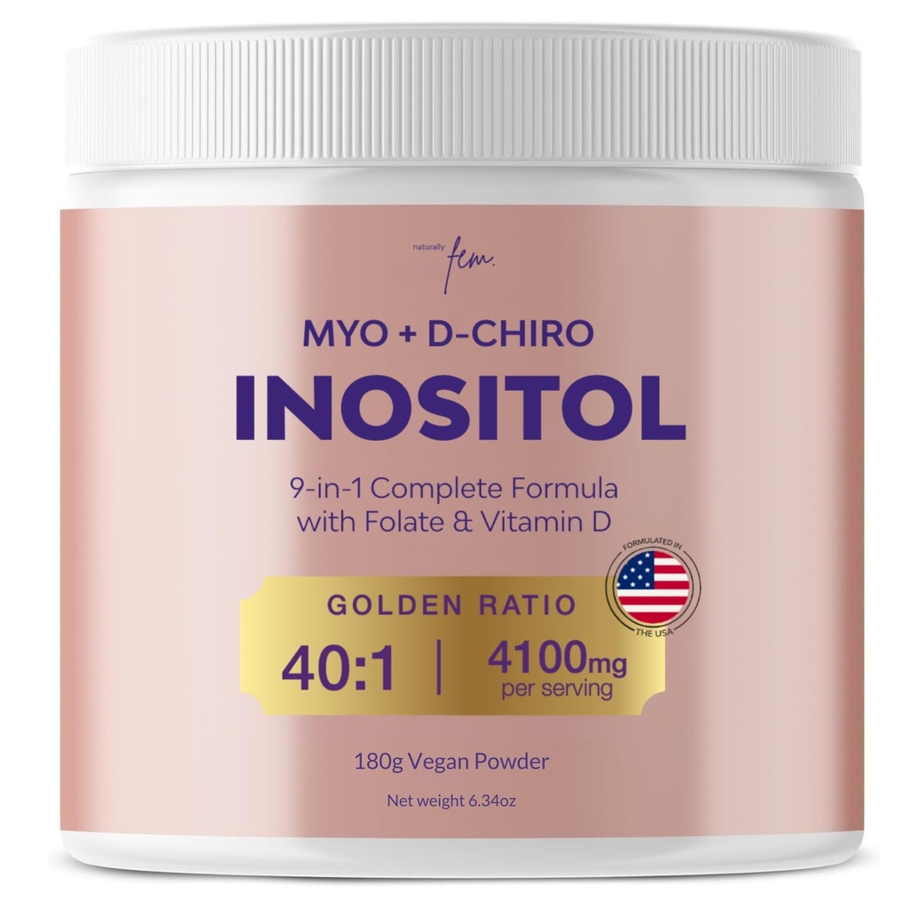 QSTA Myo-Inositol & D-Chiro Inositol Supplement for Women 4100 mg (40:1 Oranı) – 9-in-1 Hormonal & Metabolic Support with P Çokvitamins. Inositol Toz Supplement for Hormon Balance
