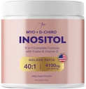 QSTA Myo-Inositol & D-Chiro Inositol Supplement for Women 4100 mg (40:1 Oranı) – 9-in-1 Hormonal & Metabolic Support with P Çokvitamins. Inositol Toz Supplement for Hormon Balance