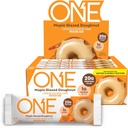 Protein Barları, Maple camlı Doughnut, 20g protein ve 1g Sugar, Pantry Staples, 2.12 oz Count (12)