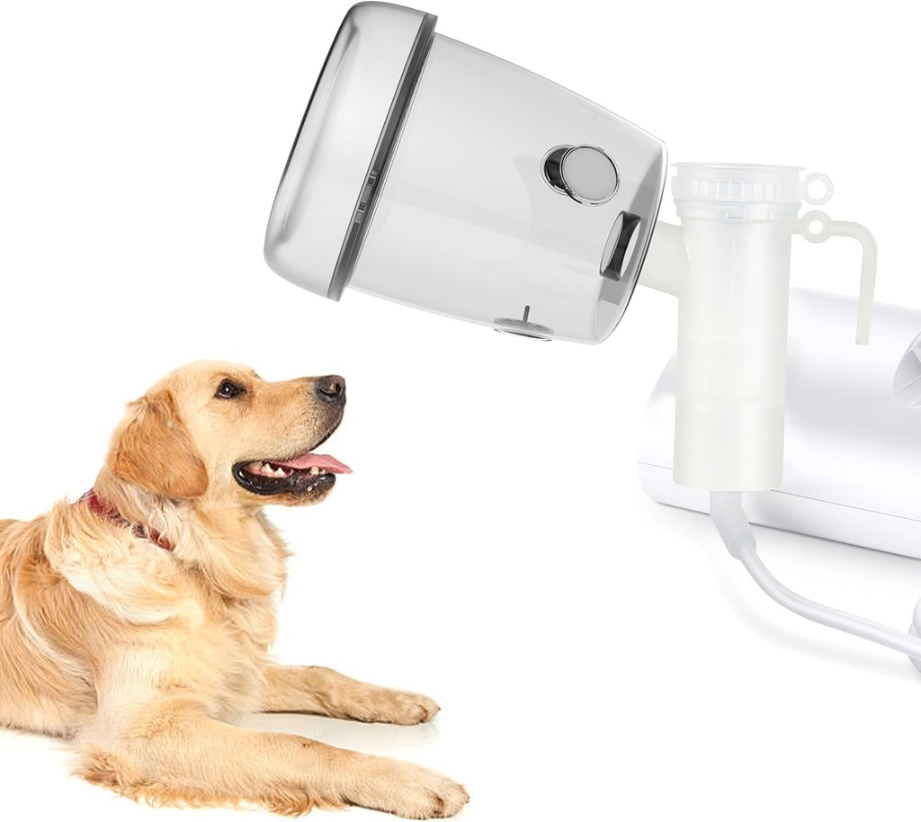 Kedi ve Köpekler için Nebulizer Kupası ve Inhaler Maskesi, Evcil hayvanlar için Oksijen Maskesi (Nebulizer Machine) (L)