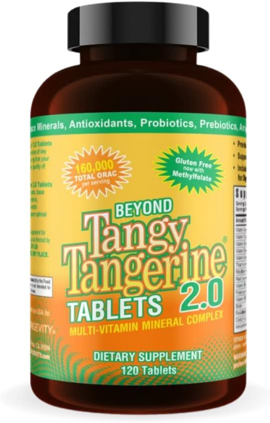 Youngevity Beyond Tangy Tangerine 2.0 Multi-Vitamin & Mineral Complex - Made with Natural & Whole Foods 