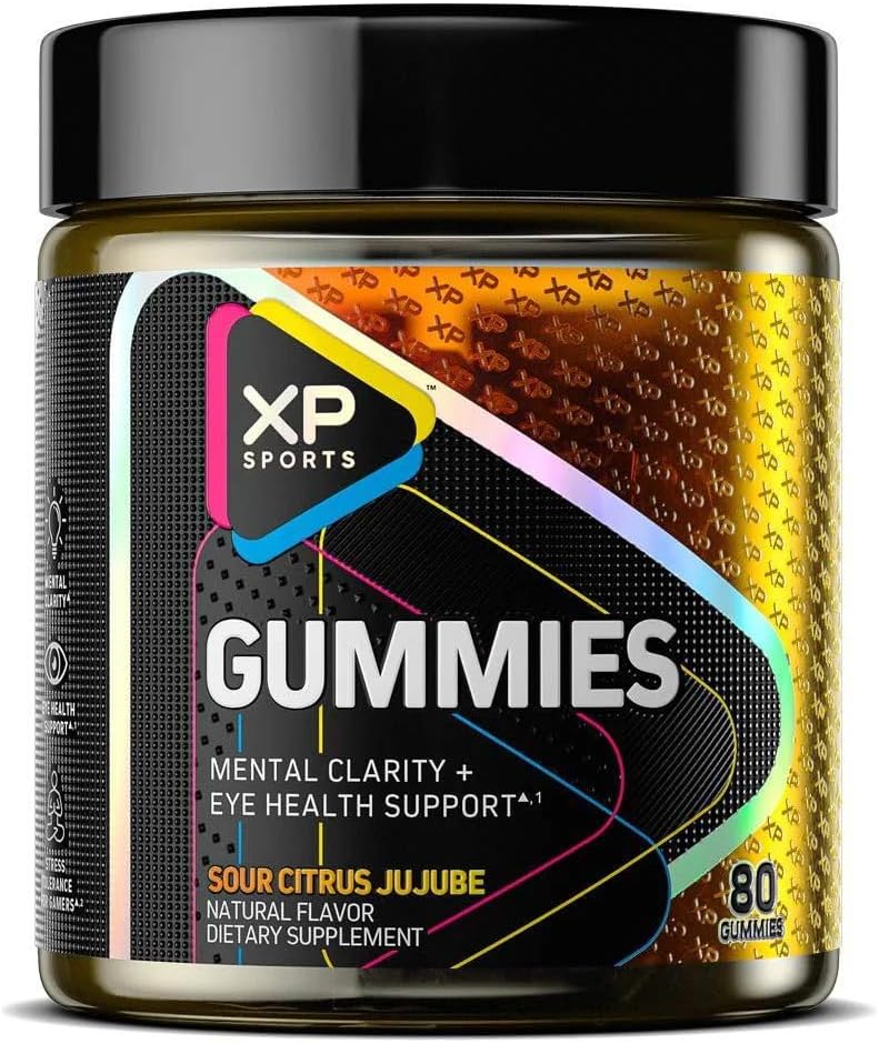 Performance Sports Gummies – Ψυχική Καθαρότητα & Υποστήριξη για την Υγεία των ματιών, Εσπεριδοειδή Jujube Γεύση, Γνωστική Εστίαση & Συμπληρώματα Φροντίδας Οράματος, 80 Gummies