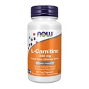 NOW Συμπληρώματα, L-καρνιτίνη 250 mg, Puest Form, Amino Acid, Fitness Support*, 60 Veg Κάψουλες