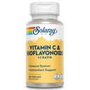 SOLARAY Vitamin C 500 mg Citrus Bioflavonoids, 1:1 - Antioksi ve Immune Support Supplement - c with Rose HIPS and Acerola, Vegan, 60-Day Garanti, 50 Hizmet, 100 VegCaps