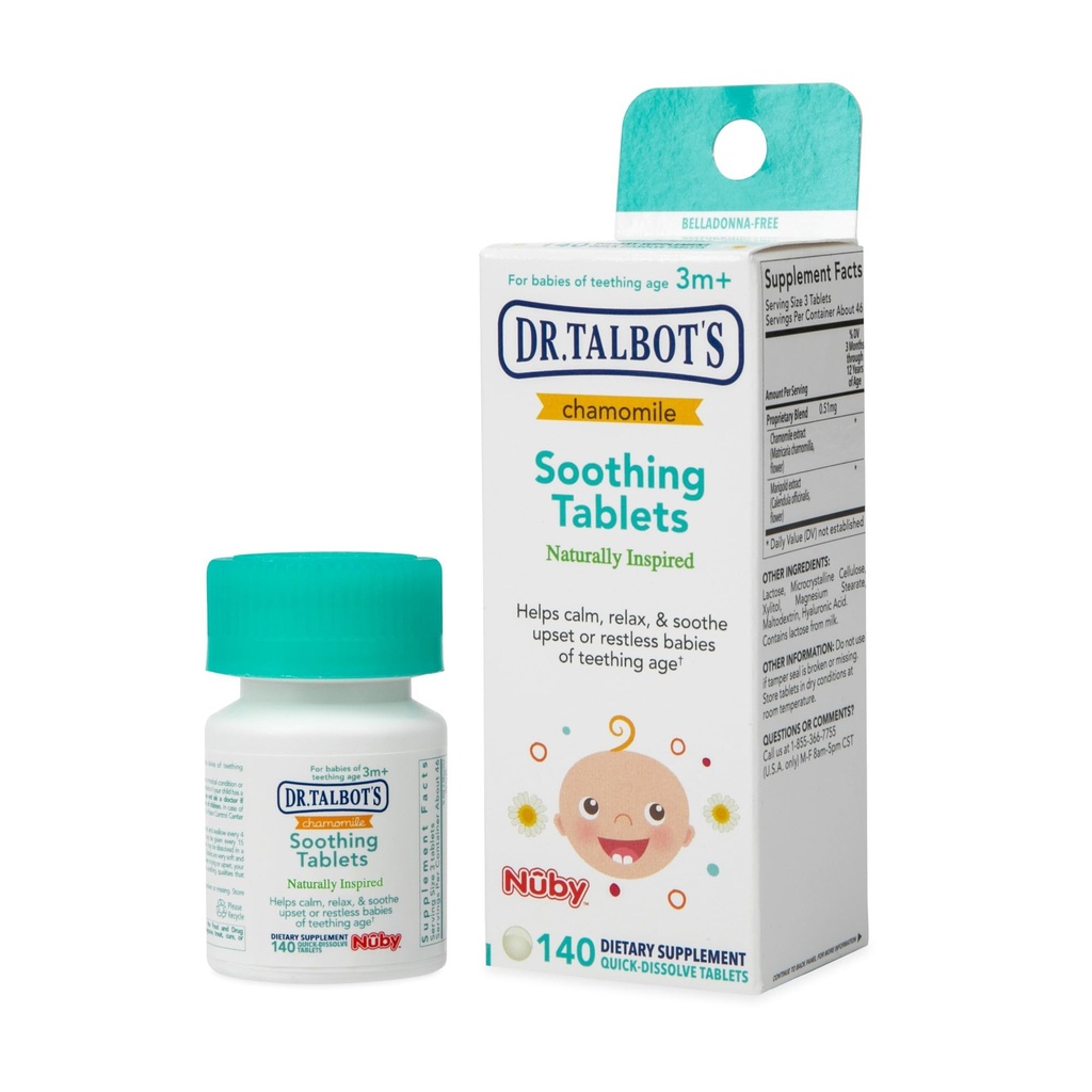 Dr. Talbot'un Chamomile Soothing Tabletleri, Quick Dissolve, 140 Kont
