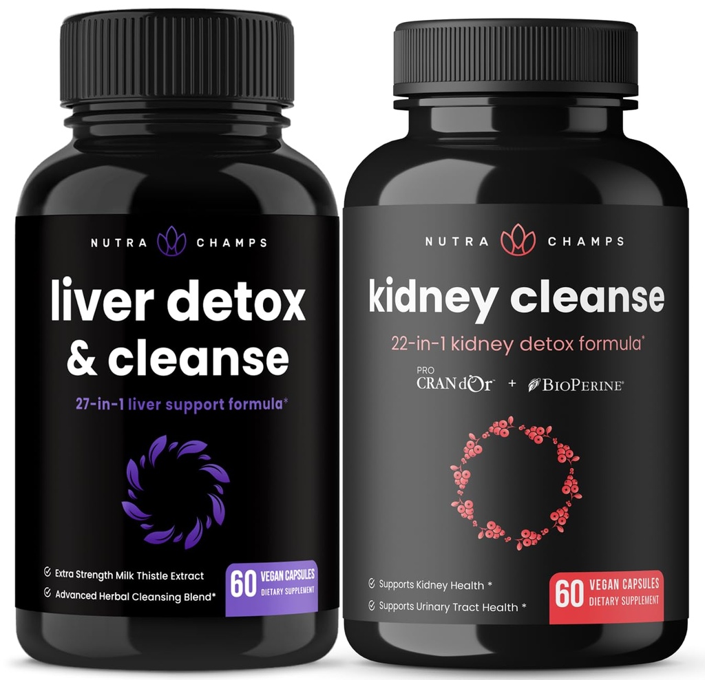 NutraChamps Liver Cleanse Κάψουλες και Kyprus Kleanney Caps 2 Συσκευασία