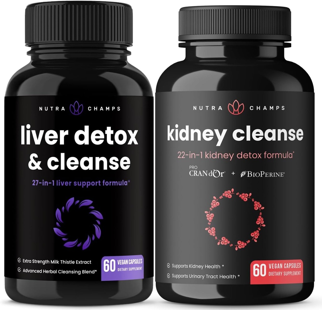NutraChamps Liver Cleanse Κάψουλες και Kyprus Kleanney Caps 2 Συσκευασία
